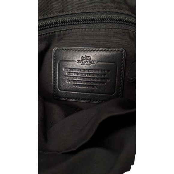 Coach Black Tattersall Leather Tech Messenger Crossbody Bag F71757 - Picture 9 of 12